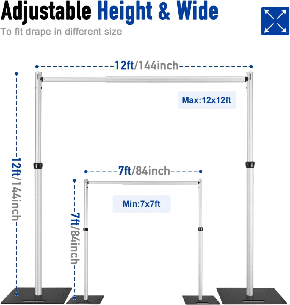 Double Crossbar Pipe and Drape Backdrop Stand