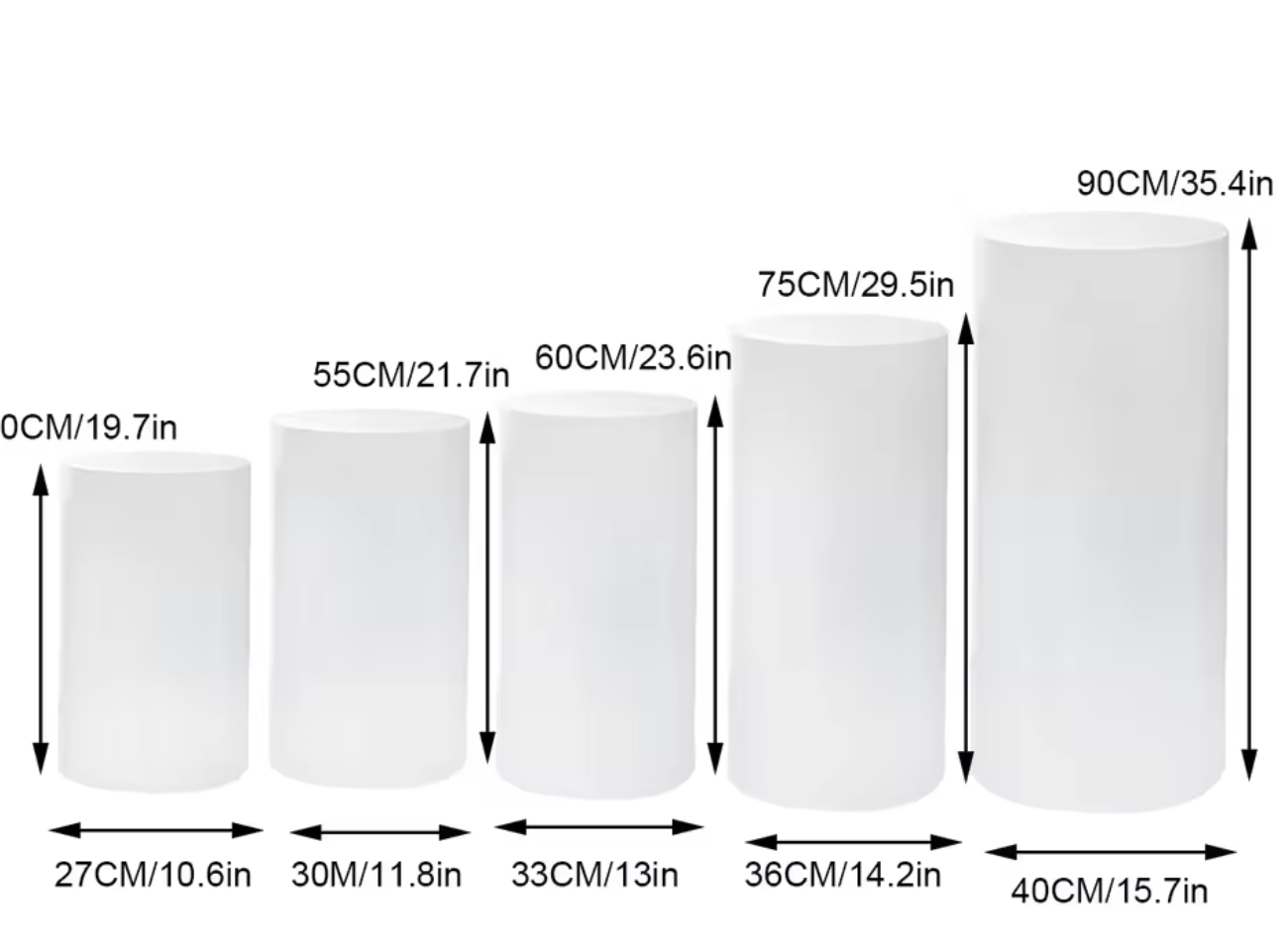 Round Cylinder Pedestal Display