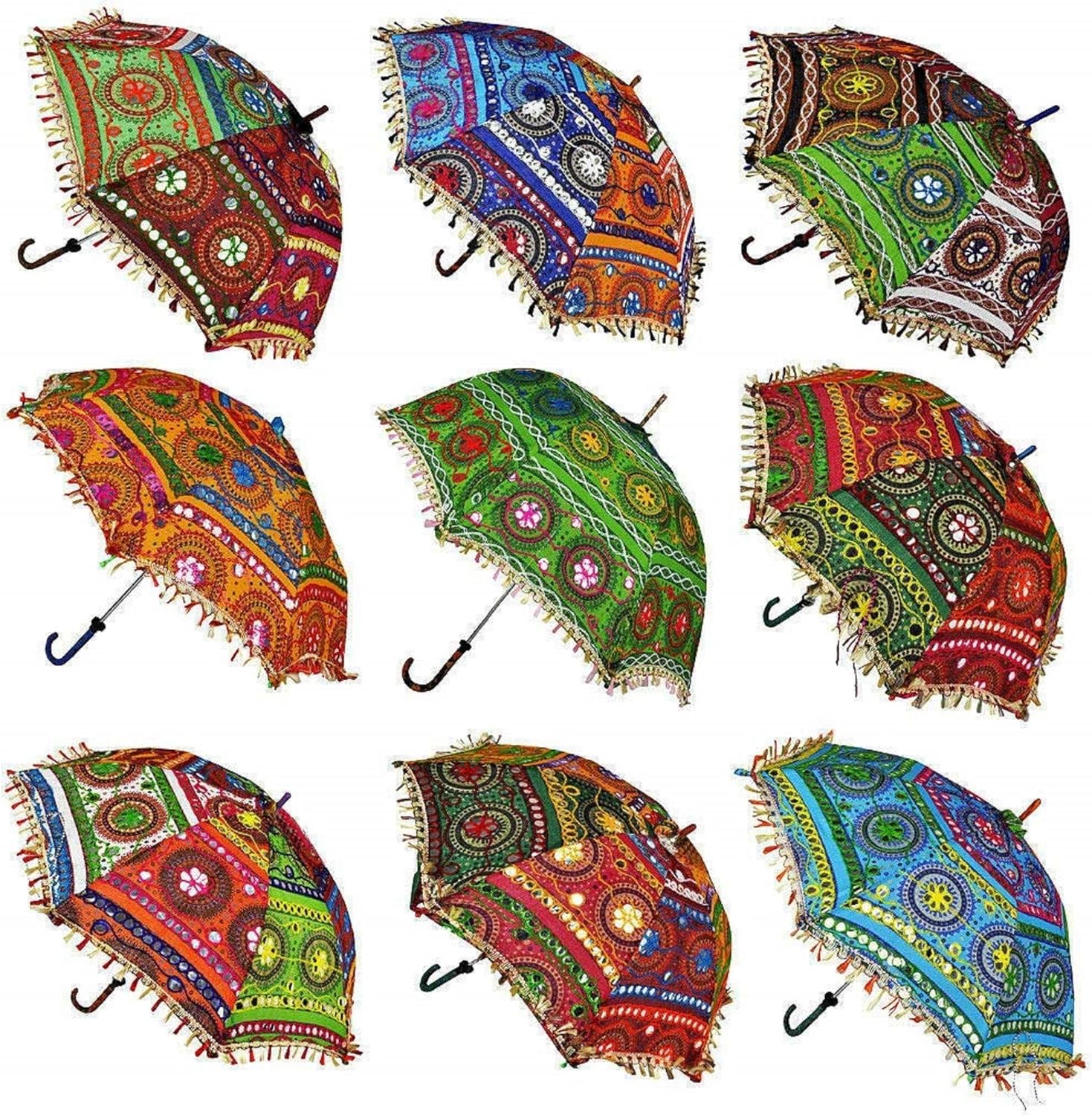 Multi Colored Umbrella set for wedding/Haldi/Mehndi